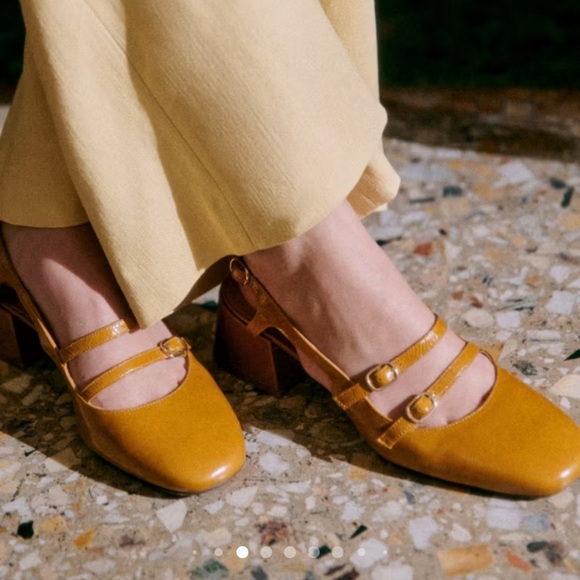 Sezane Paula Babies Block Heel Slingbacks - Picture 9 of 10